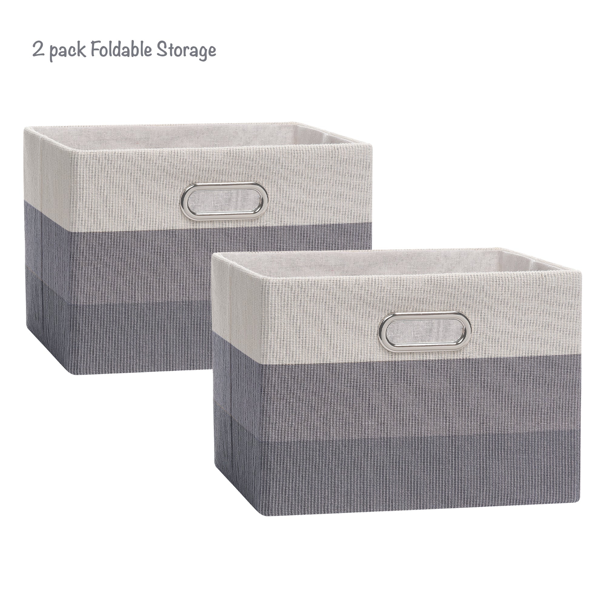 Gray Ombre Collapsible Storage Basket - 2 Pack