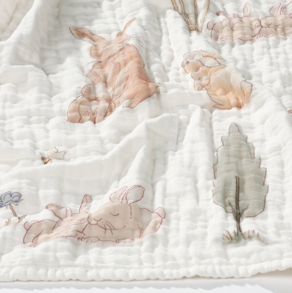 Bunny Hop Organic Cotton 3-Piece Crib Bedding Set