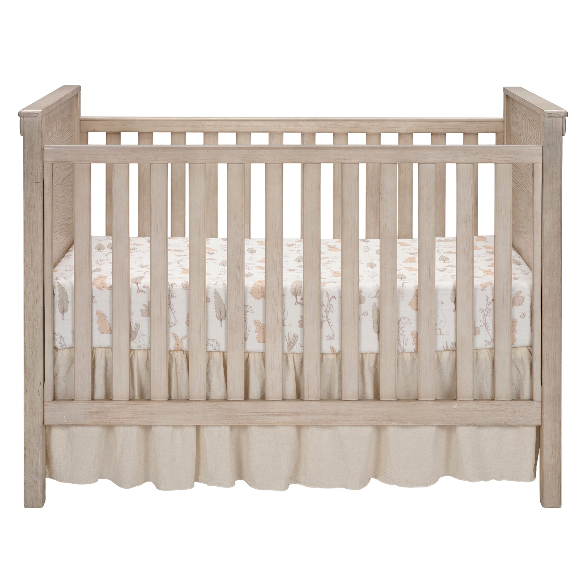 Bunny Hop Organic Cotton Muslin Crib Sheet