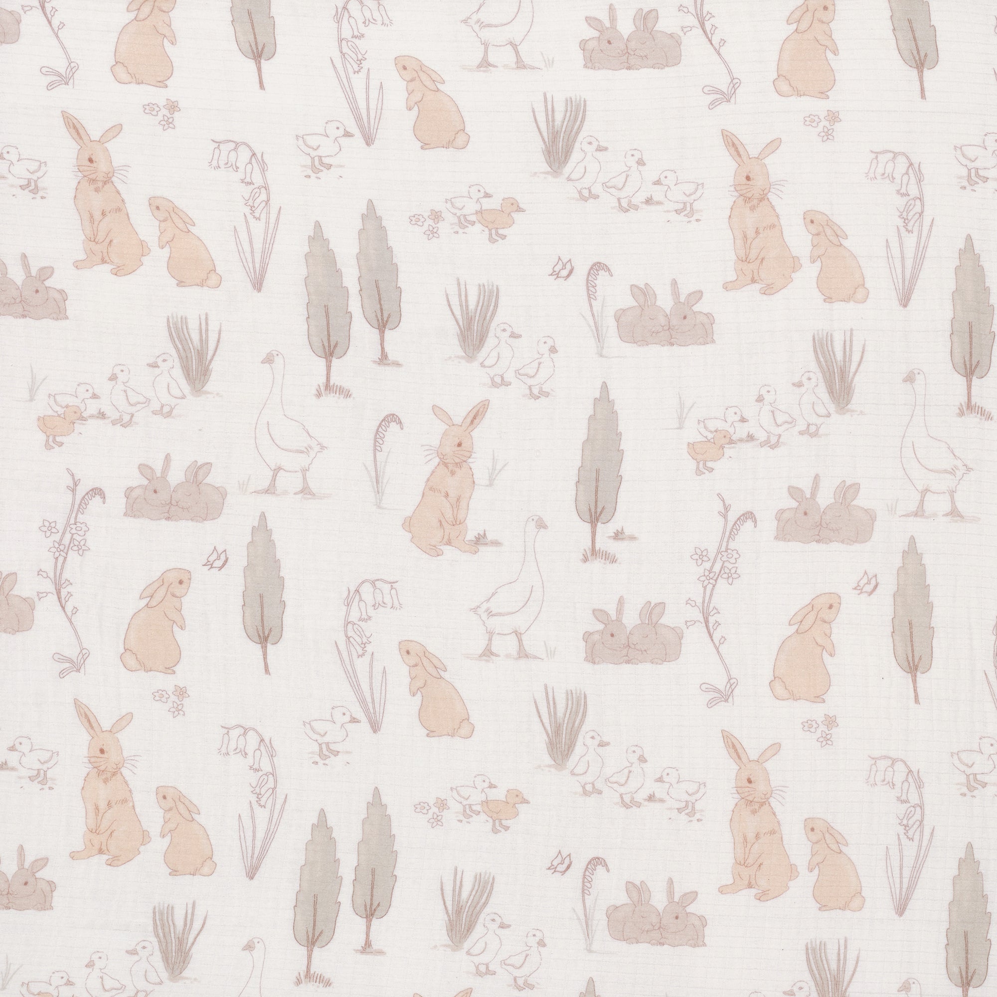 Bunny Hop Organic Cotton Muslin Crib Sheet