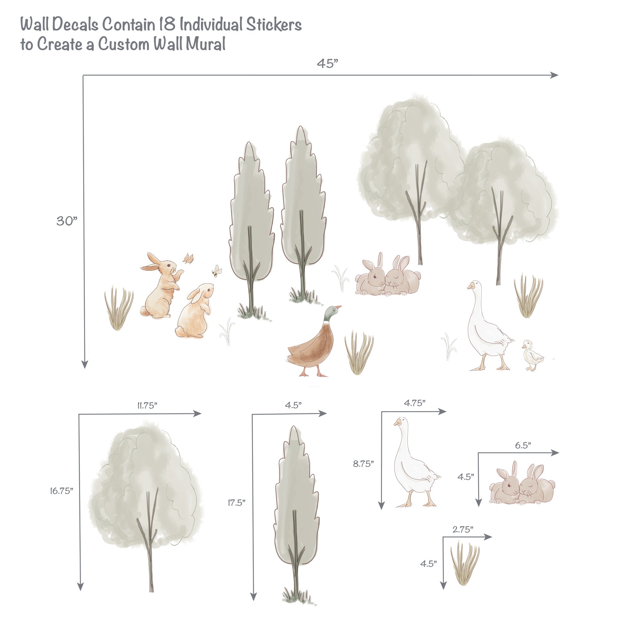 Bunny Hop Wall Decals
