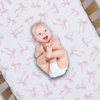 Coquette Floral Bows Fitted Crib Sheet