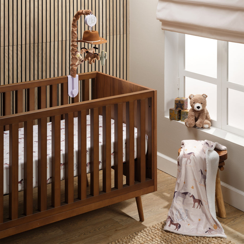 Country Western Cotton Fitted Crib Sheet
