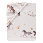 Country Western Cotton Fitted Crib Sheet