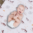 Country Western Cotton Fitted Crib Sheet