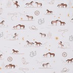 Country Western Cotton Fitted Crib Sheet