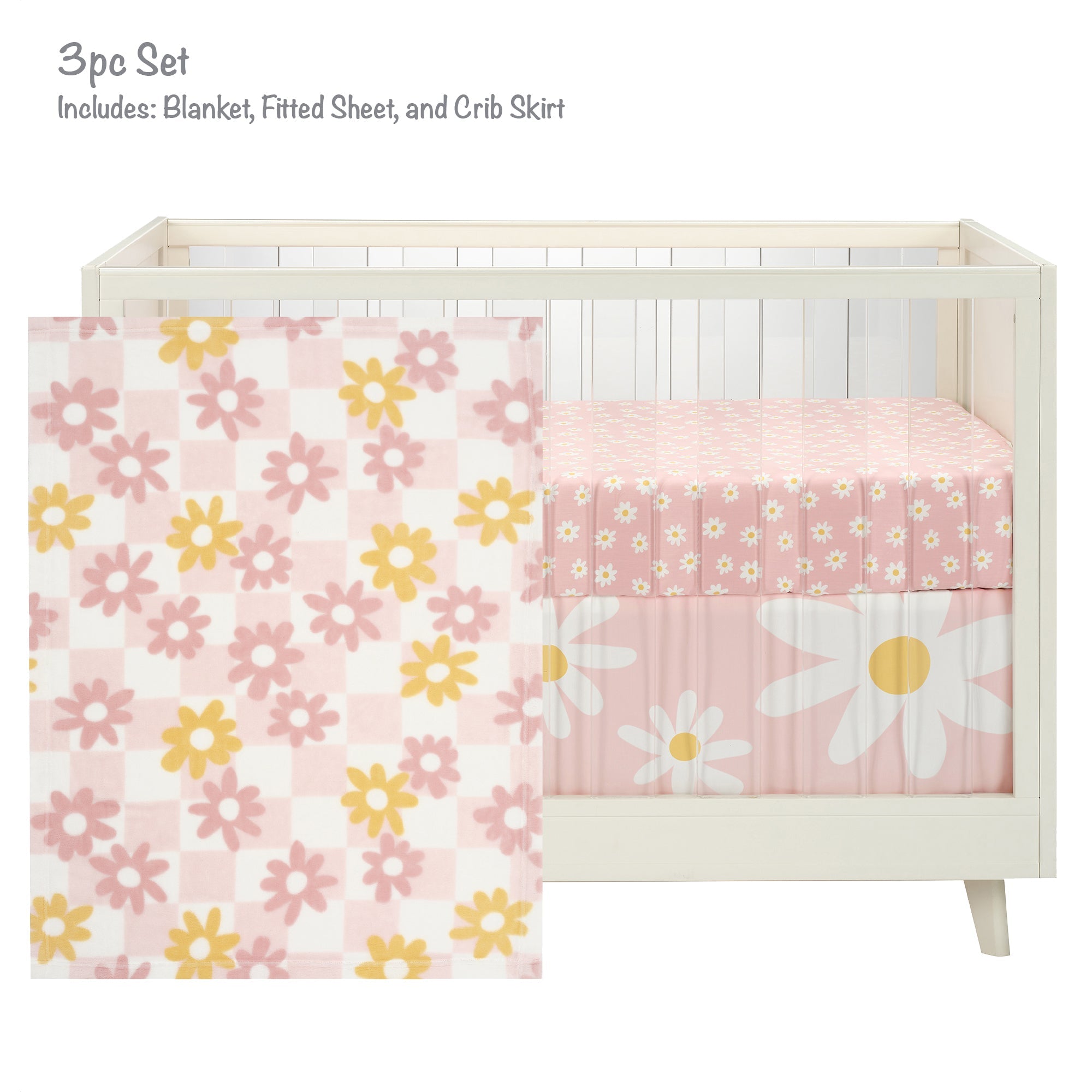 Daisy Dreams 3-Piece Crib Bedding Set