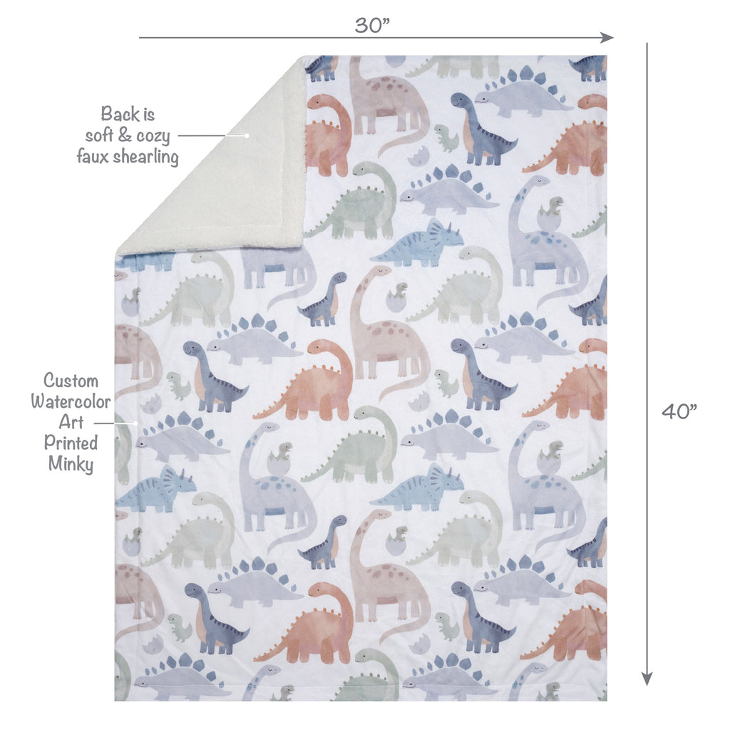 Dino-Might Baby Blanket