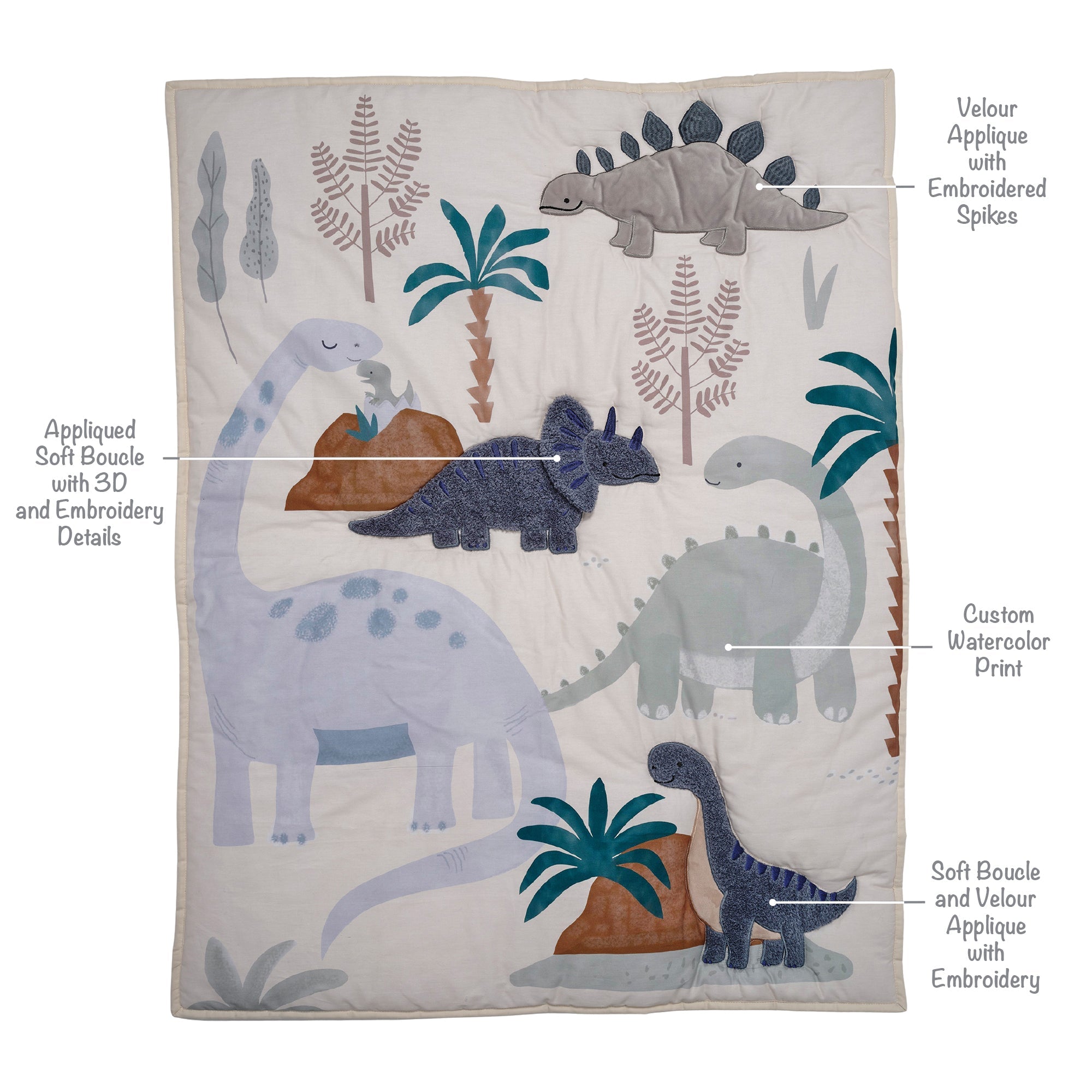 Dino-Might 3-Piece Crib Bedding Set