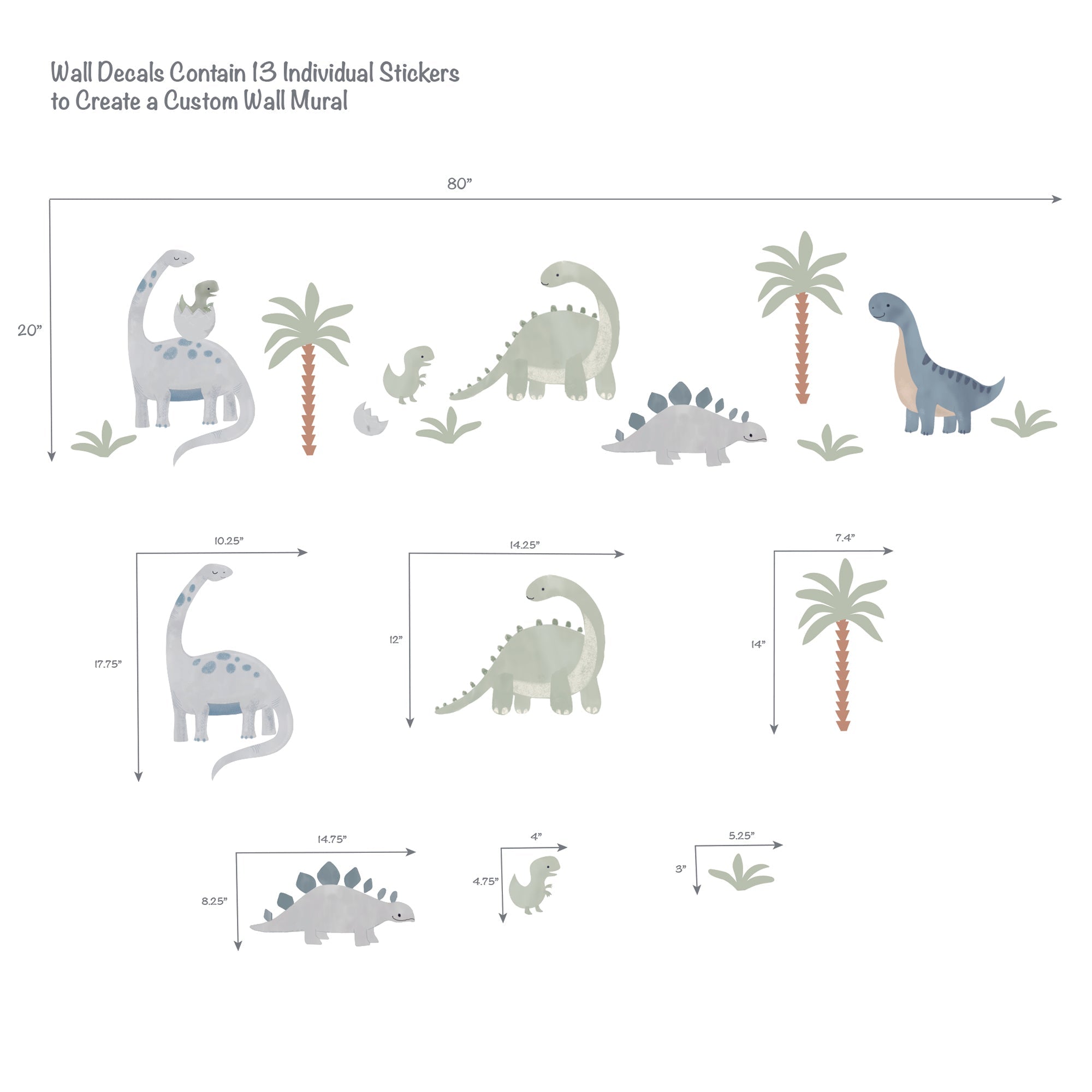 Dino-Might Wall Decals