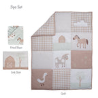 Farmyard Friends 3-Piece Crib Bedding Set