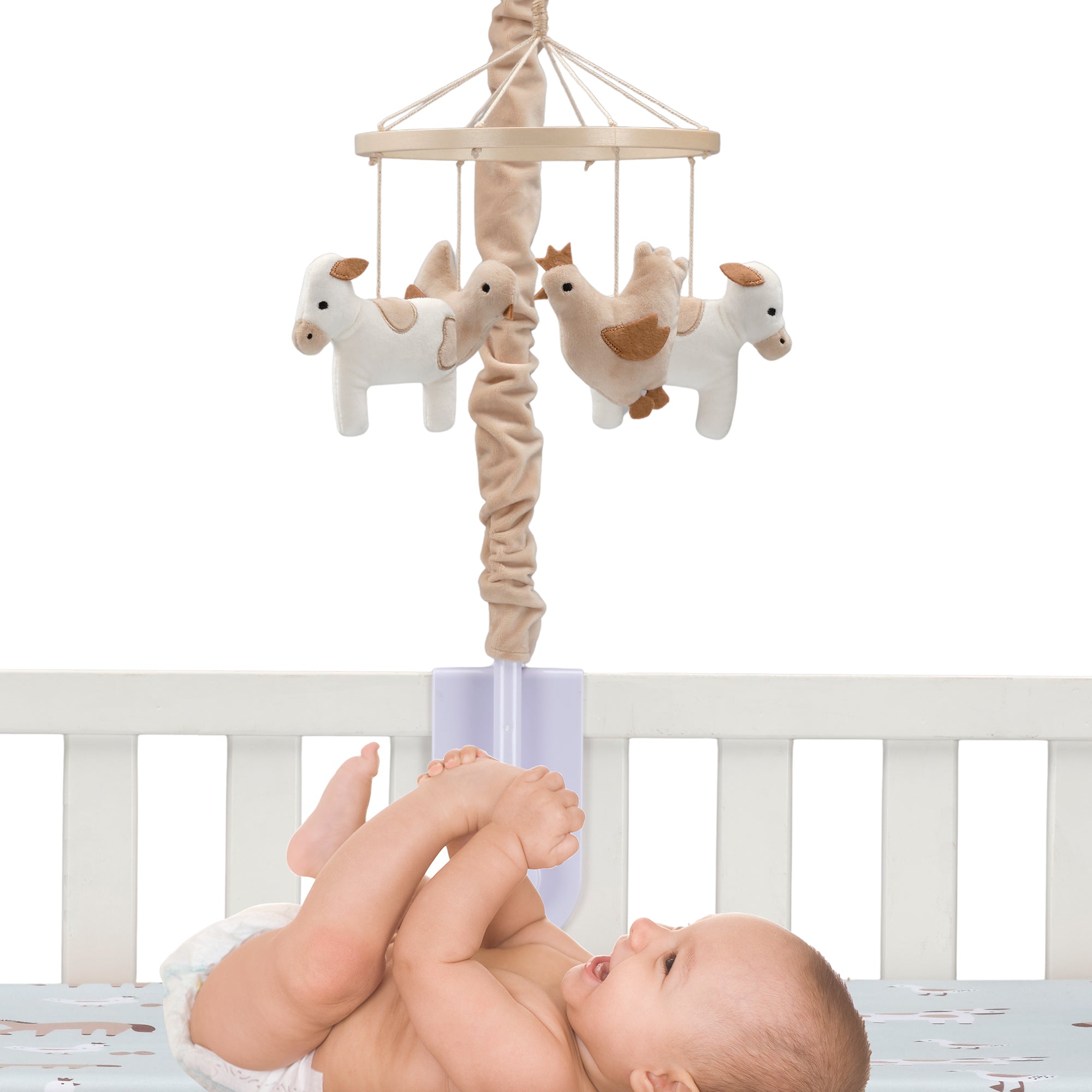 Farmyard Friends Musical Baby Crib Mobile