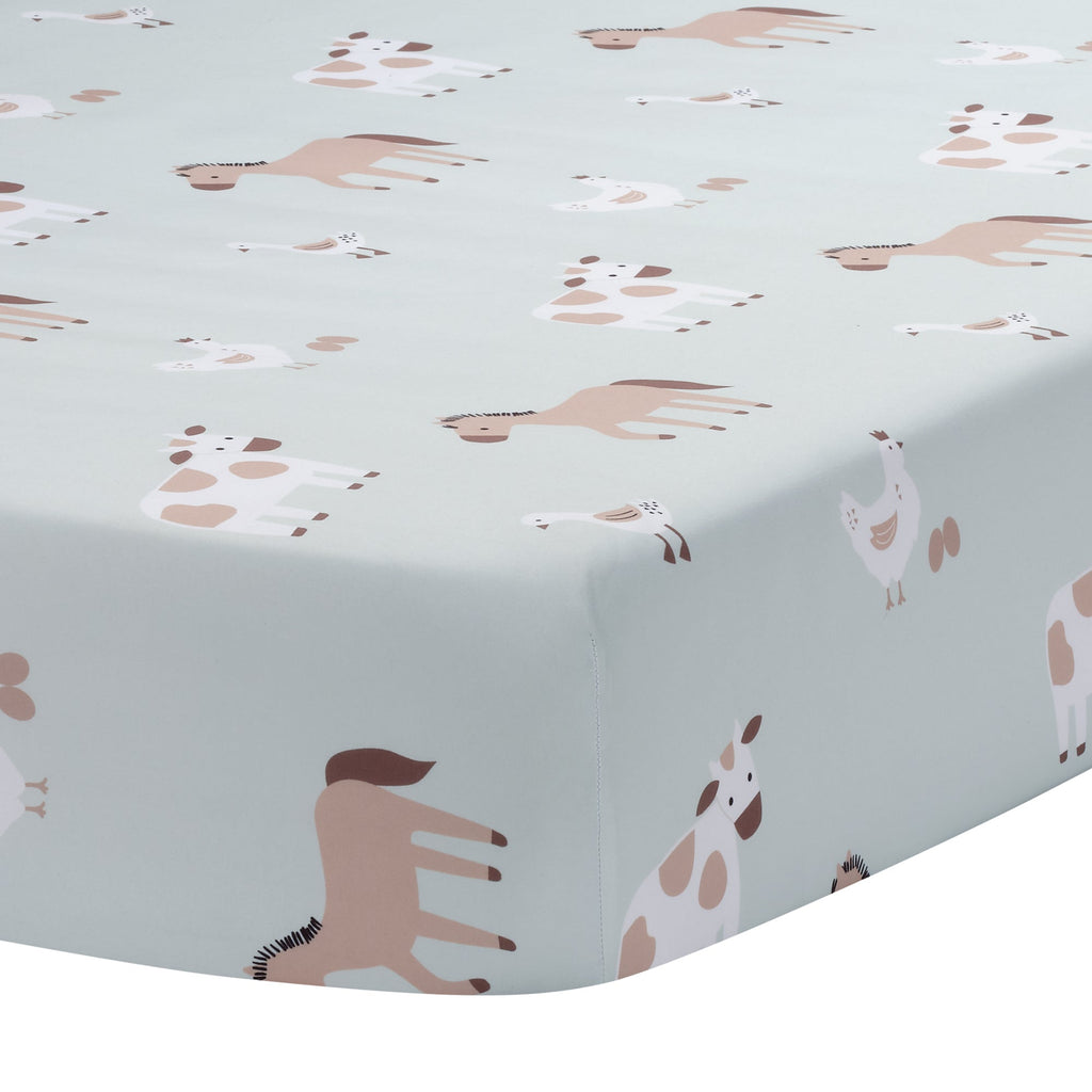 Farmyard Friends Fitted Crib Sheet