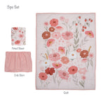Flower Power 3-Piece Crib Bedding Set