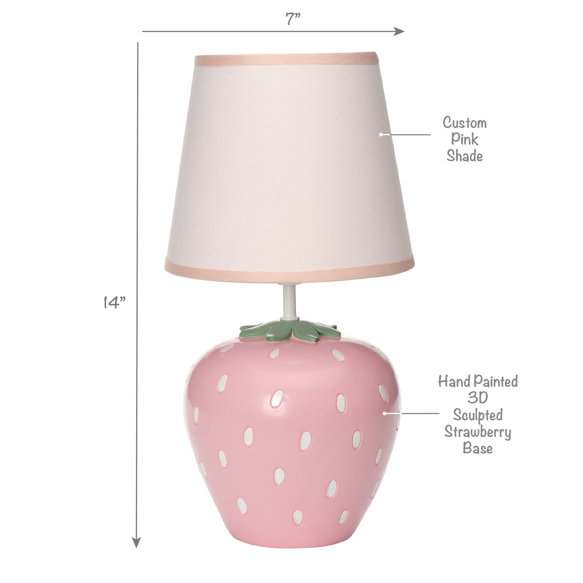 Flower Power Strawberry Lamp with Shade