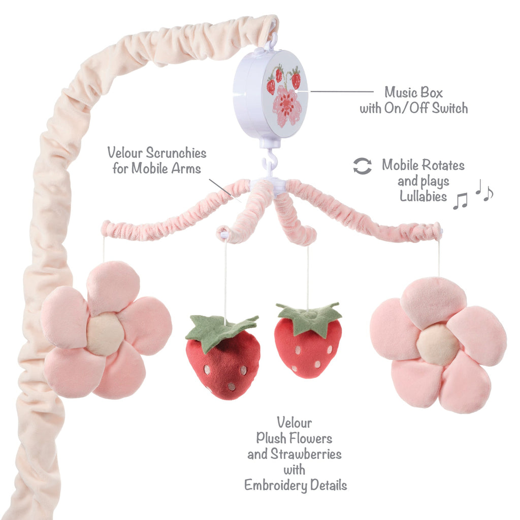 Flower Power Musical Baby Crib Mobile