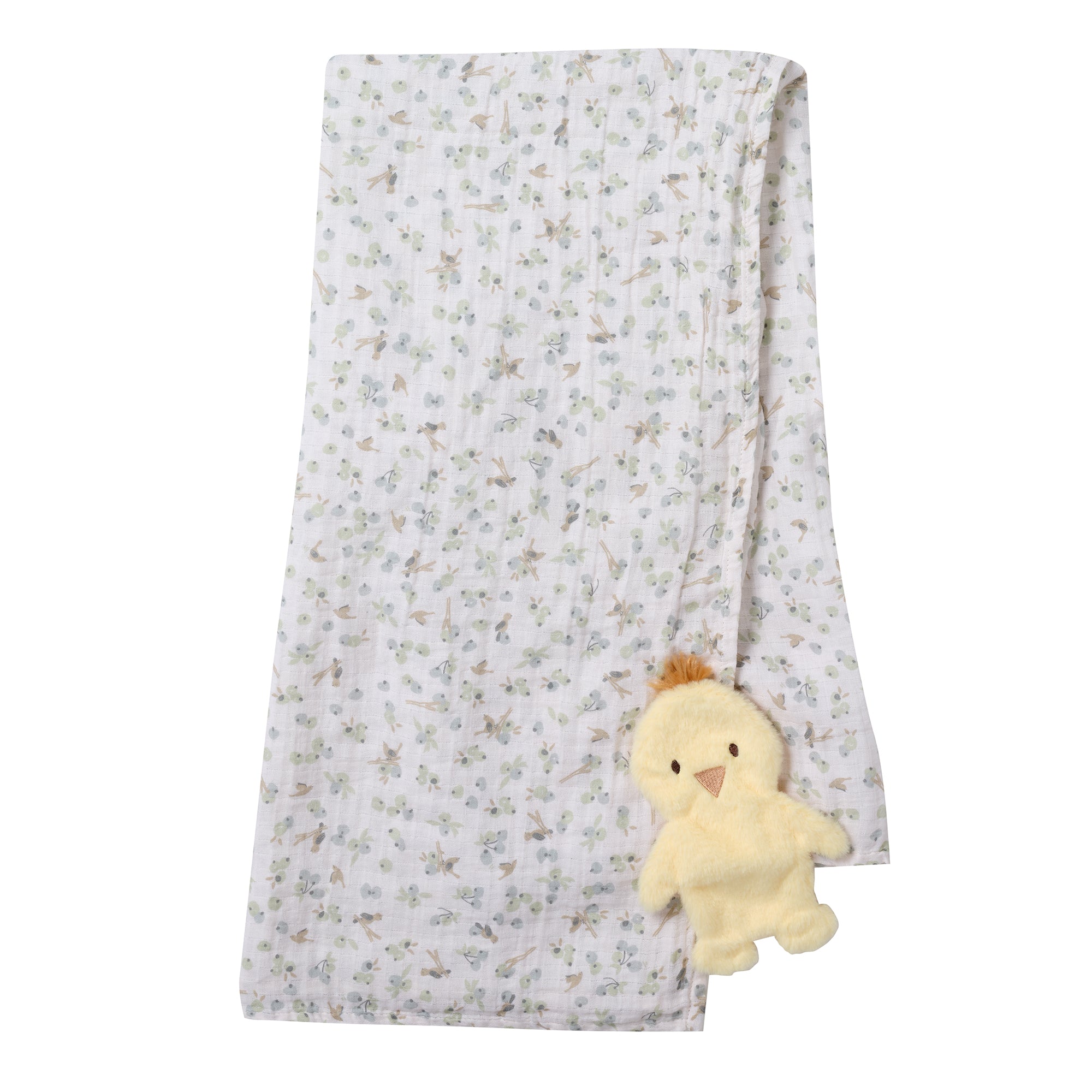 Ducky Swaddle Blanket w/ Lovey