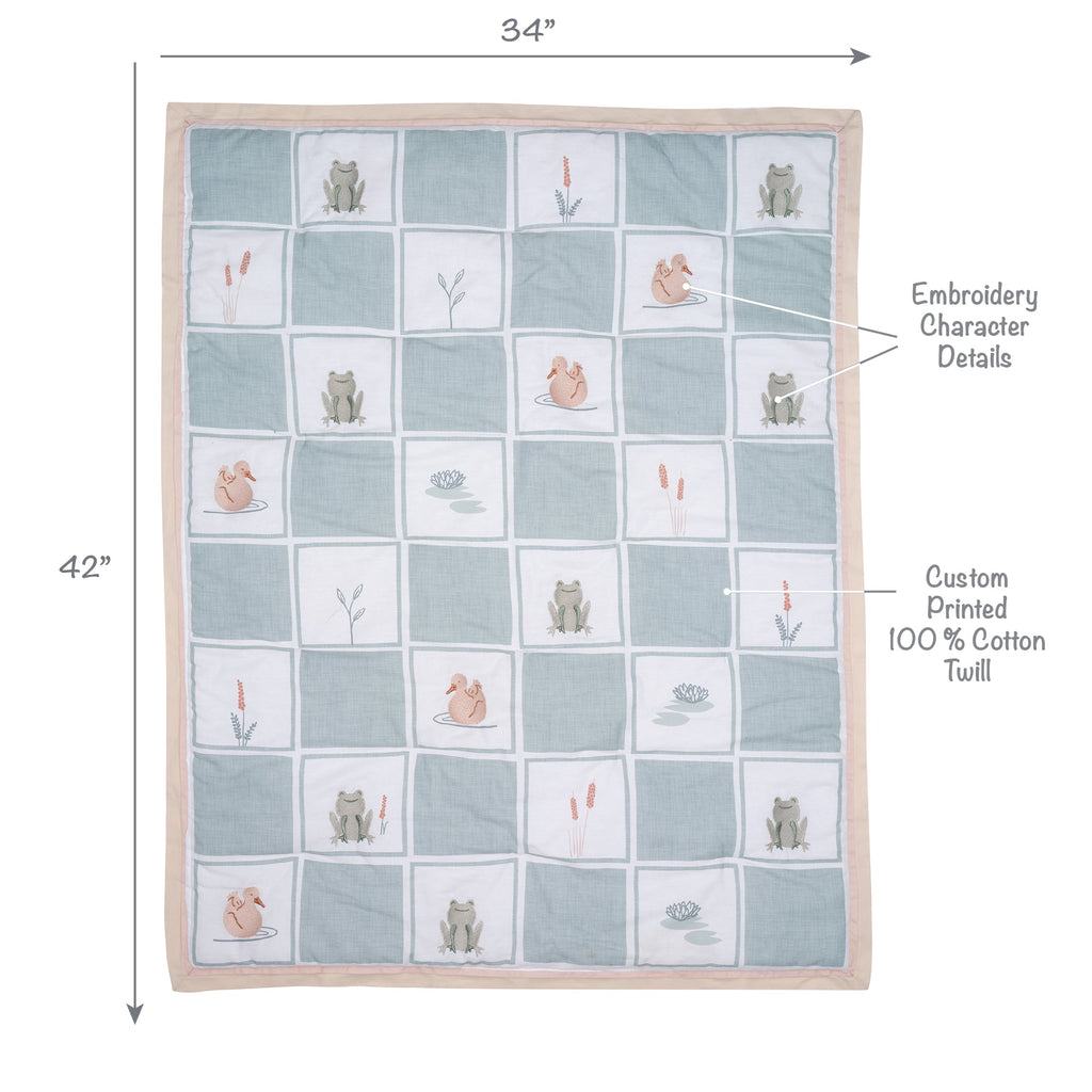 Froggy & Friends 3-Piece Crib Bedding Set
