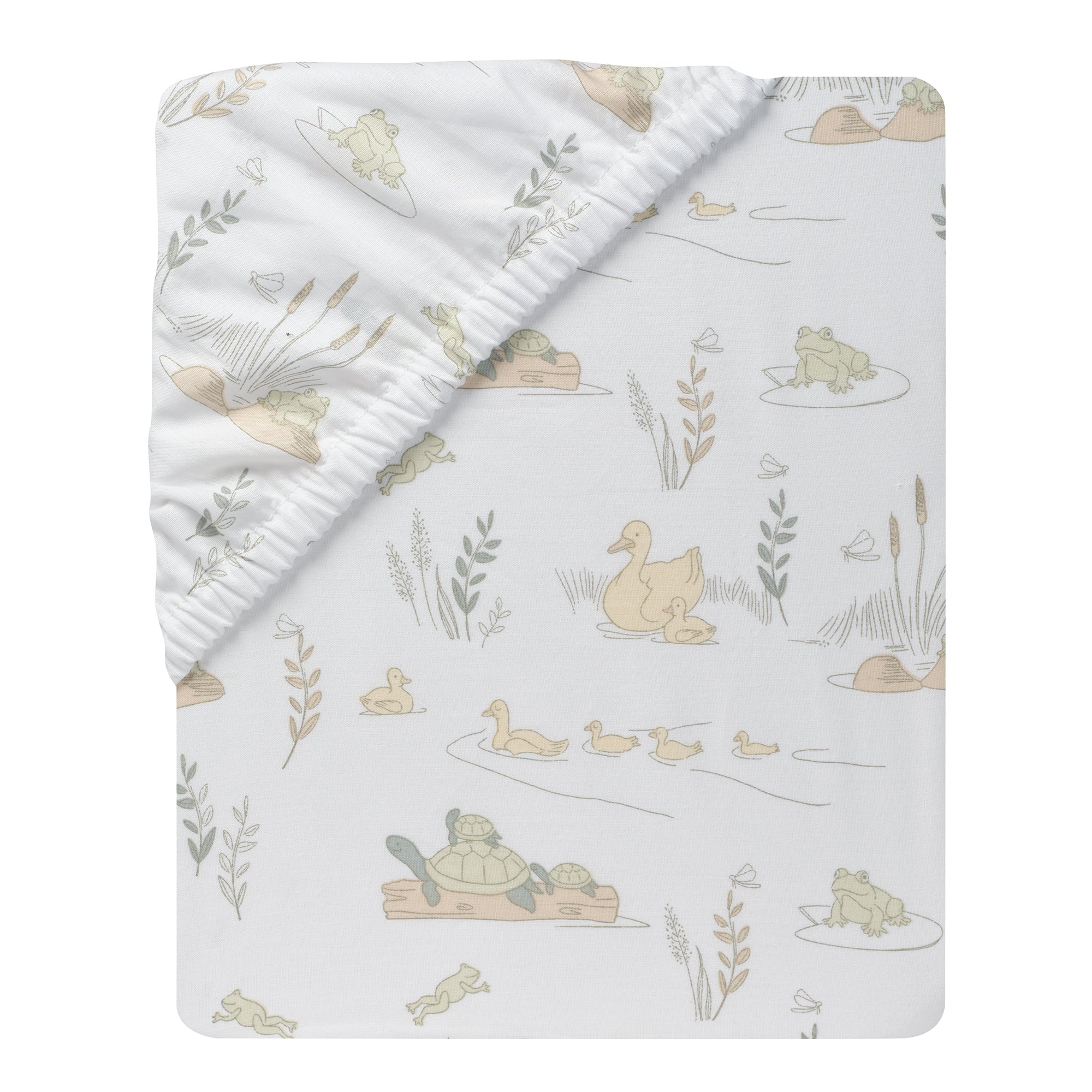 Froggy & Friends Cotton Fitted Crib Sheet