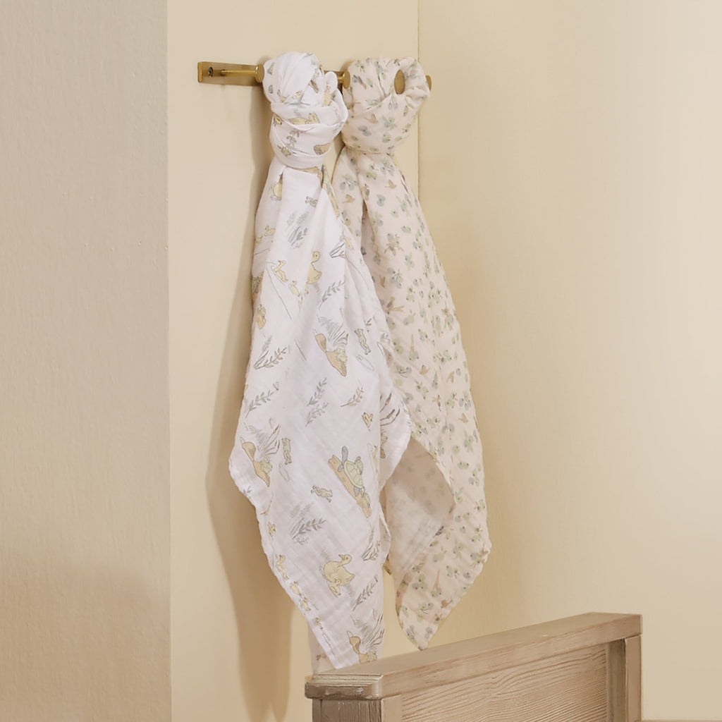 Ducky Swaddle Blanket w/ Lovey