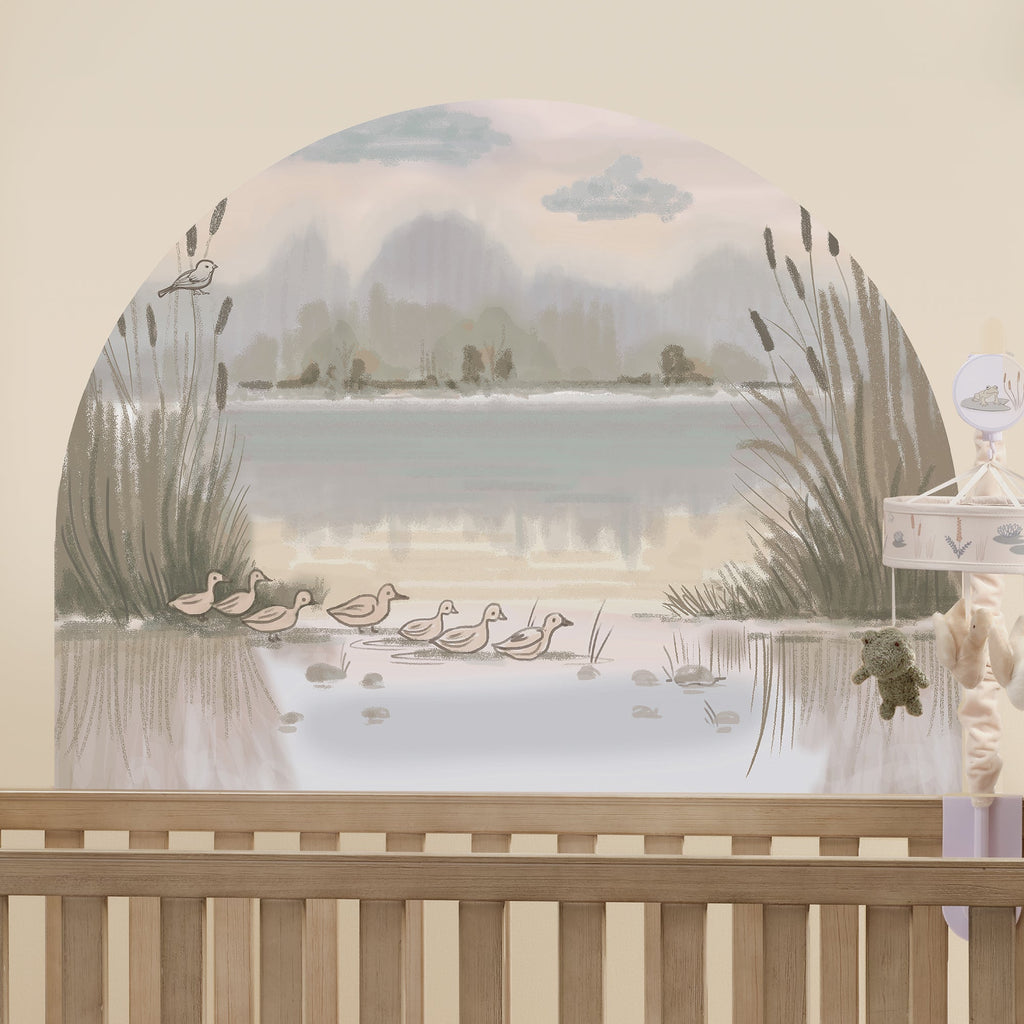 Little Ducklings Pond Wall Decal