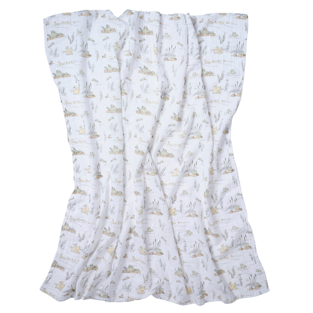 Froggy Swaddle Blanket w/ Lovey