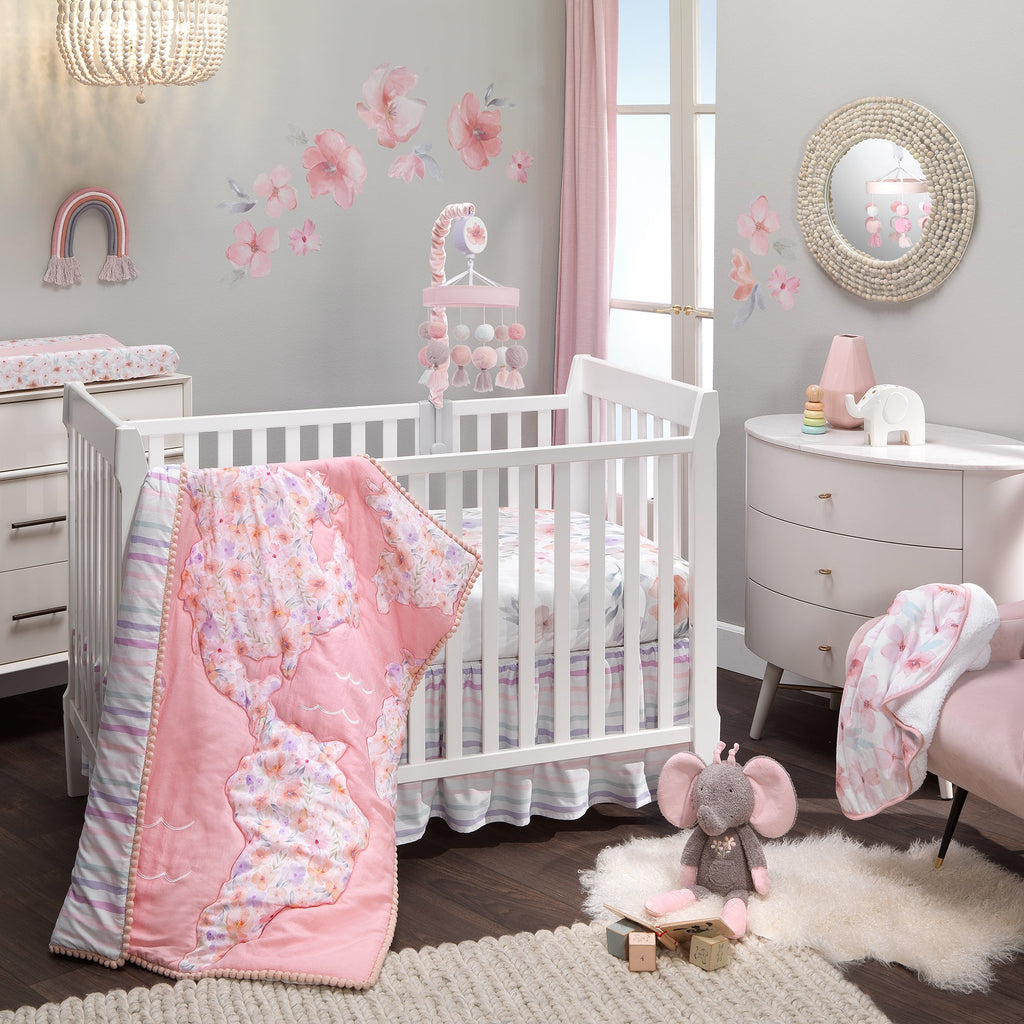 Girls Rule the World 4-Piece Crib Bedding Set