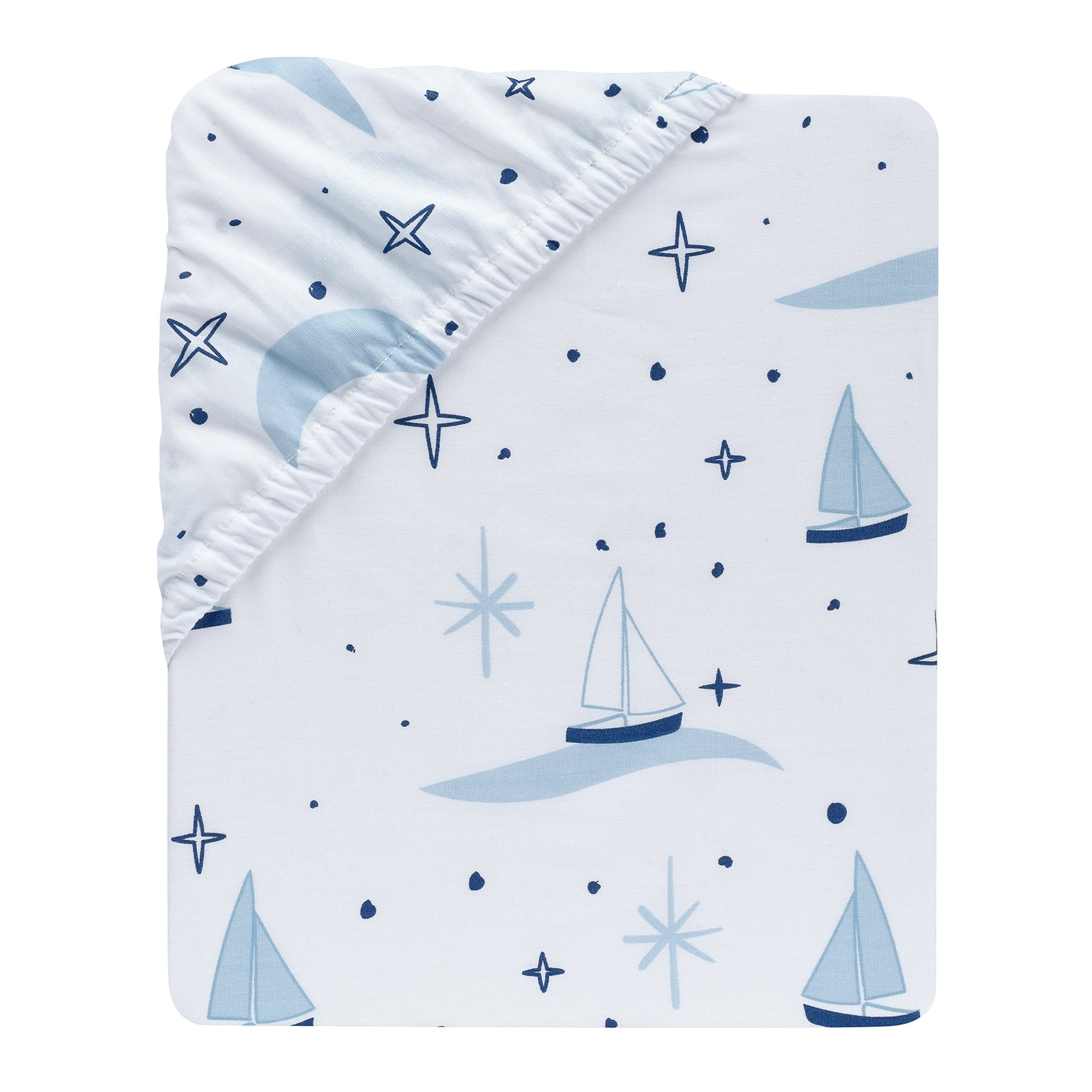 Little Skipper Cotton Fitted Crib Sheet