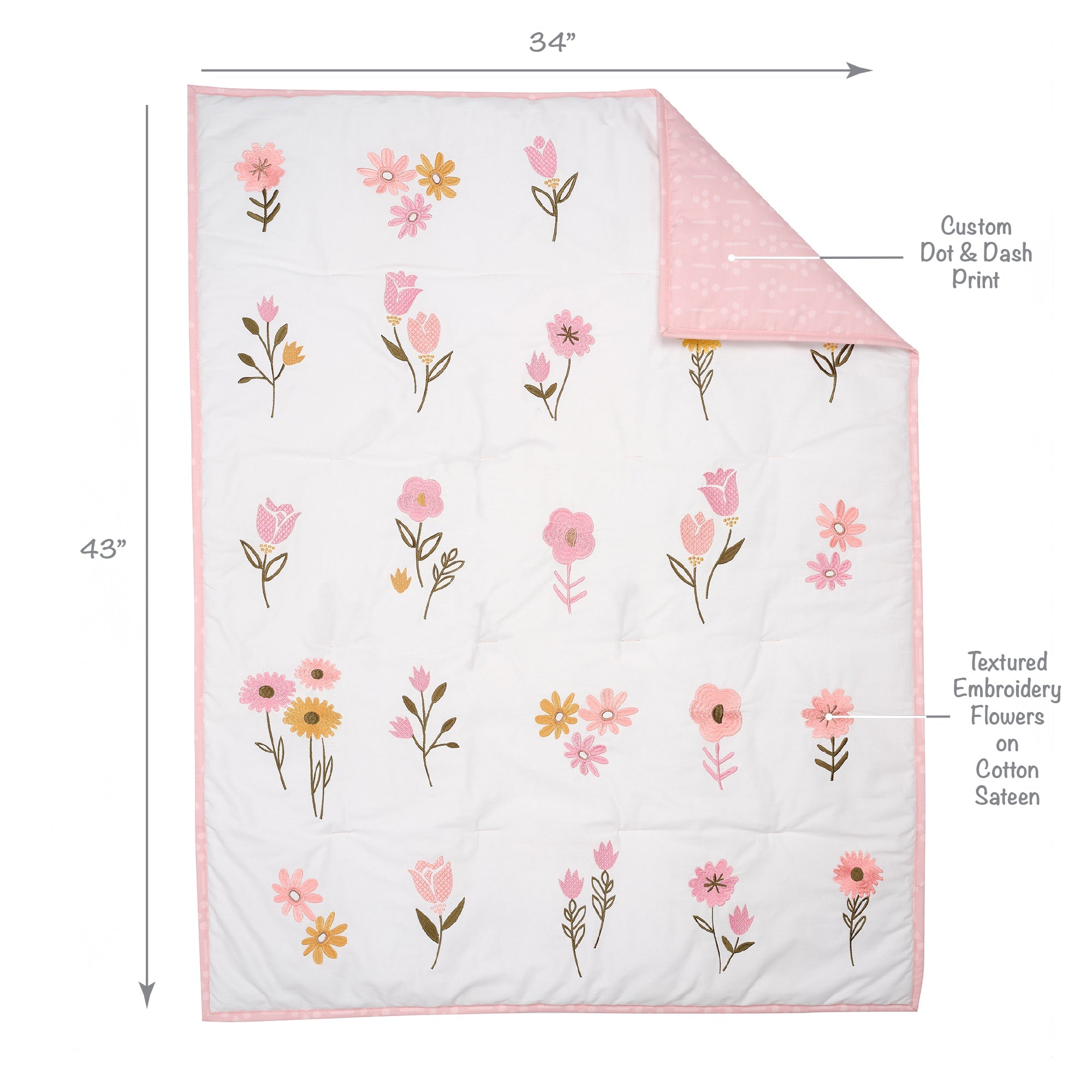 Little Garden 3-Piece Crib Bedding Set