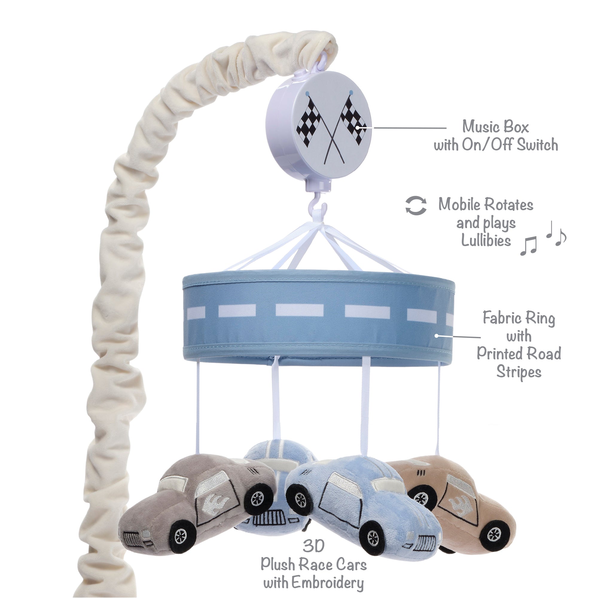 Little Racer Musical Baby Crib Mobile