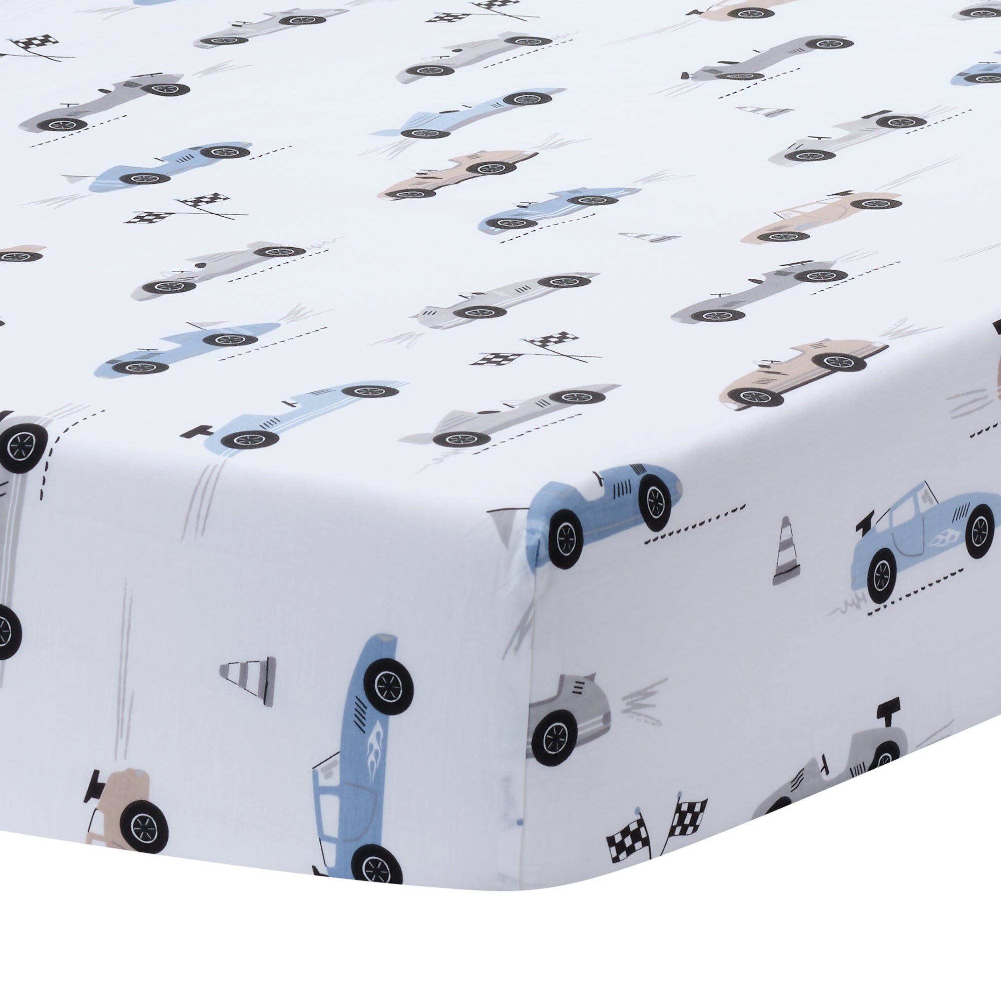 Little Racer Cotton Fitted Crib Sheet