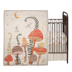 Mushroom Meadow 3-Piece Organic Crib Bedding Set