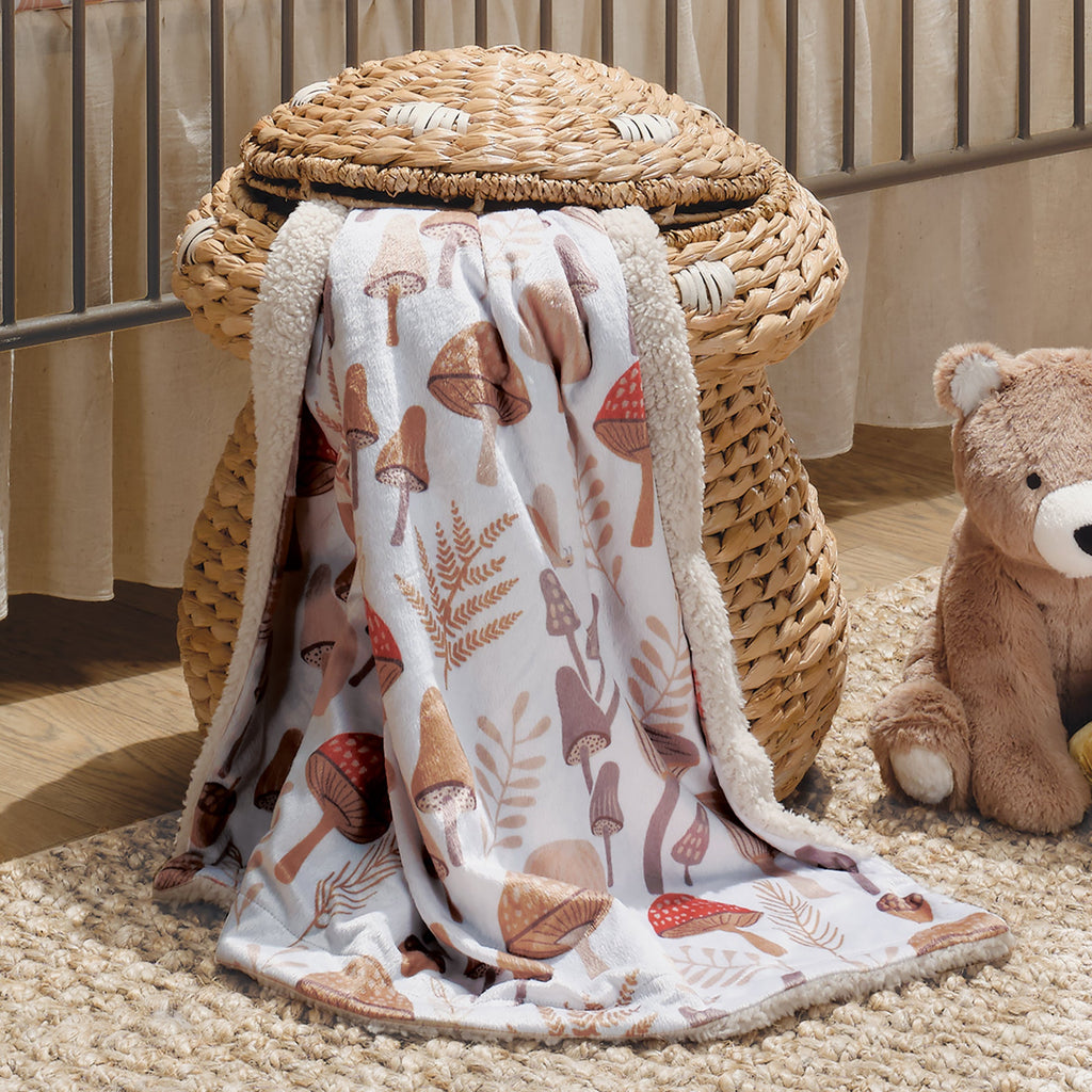 Mushroom Meadow Baby Blanket