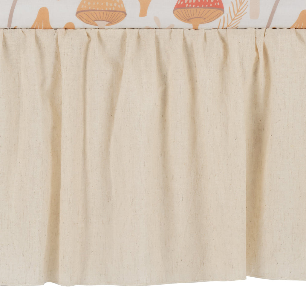 Mushroom Meadow 3-Piece Organic Crib Bedding Set