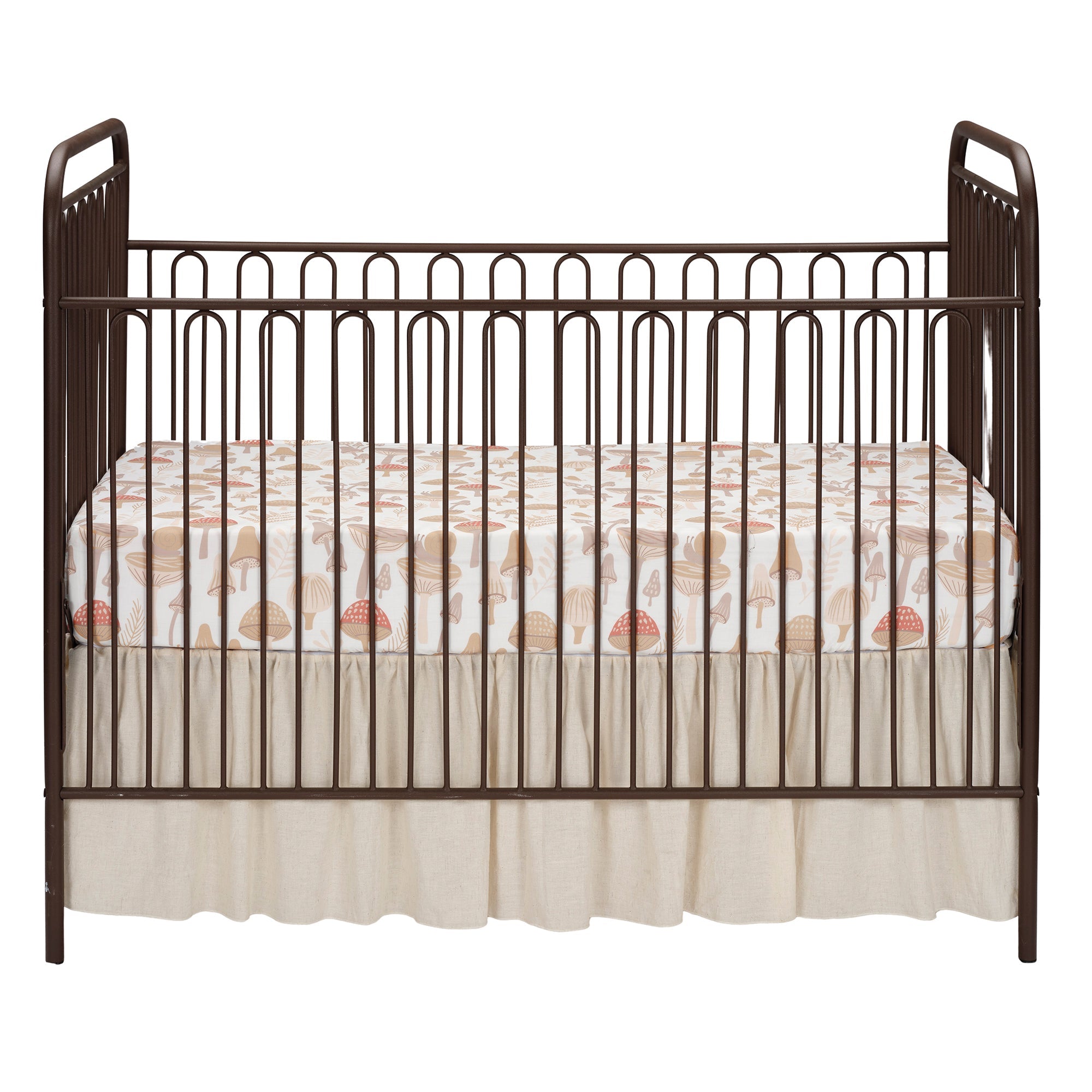 Mushroom Meadow Organic Cotton Crib Sheet