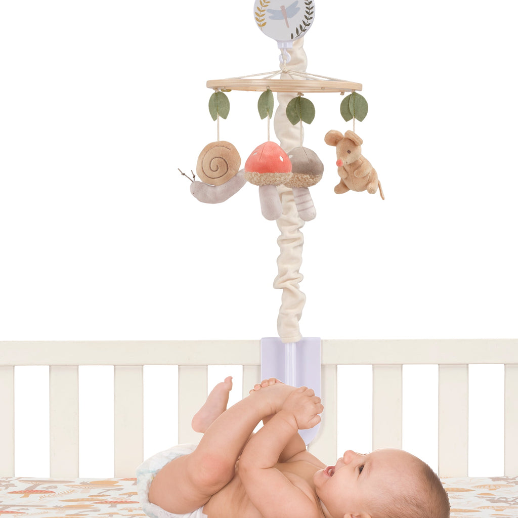 Mushroom Meadow Musical Baby Crib Mobile