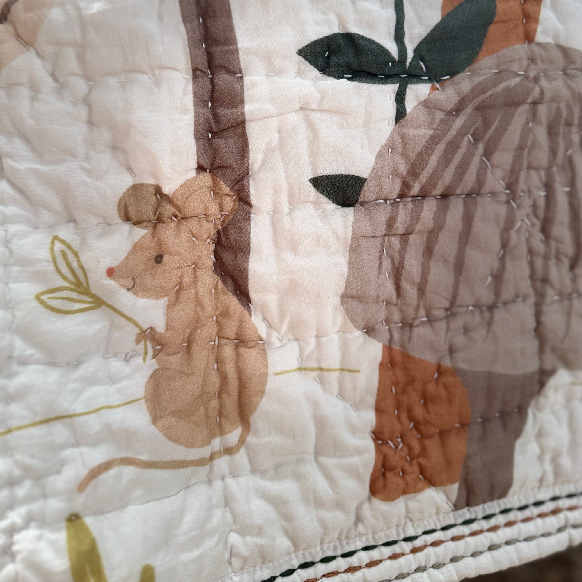 Mushroom Meadow 3-Piece Organic Crib Bedding Set