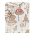 Mushroom Meadow Organic Cotton Crib Sheet
