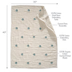Signature Organic Embroidered Dot Crib Coverlet