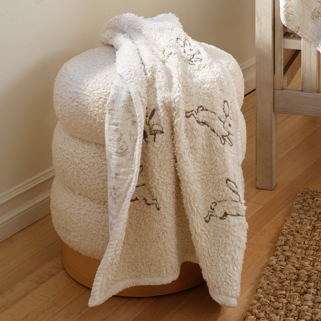 Signature Organic Bunny Coverlet Baby Blanket