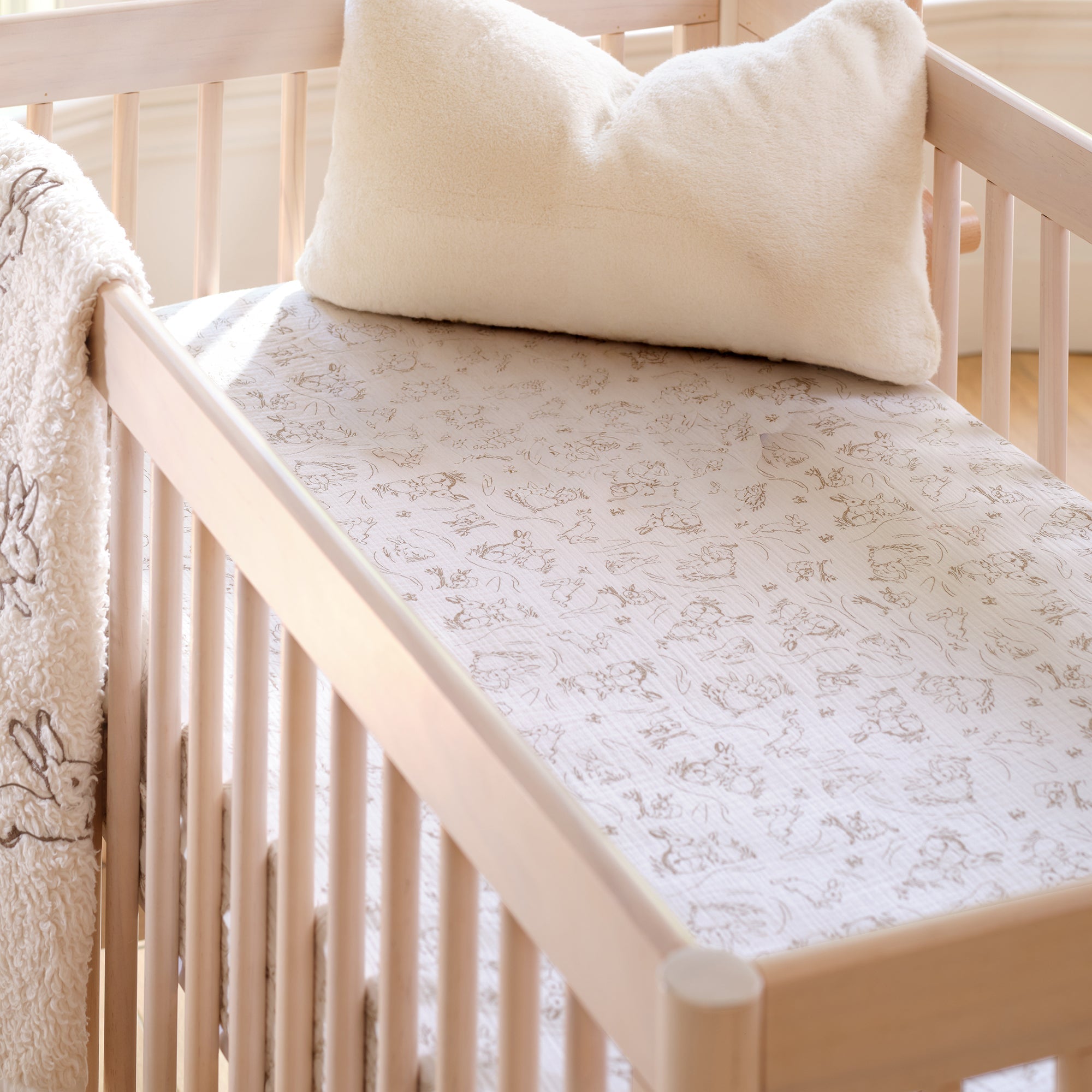 Signature Organic Cotton Bunny Fitted Crib Sheet