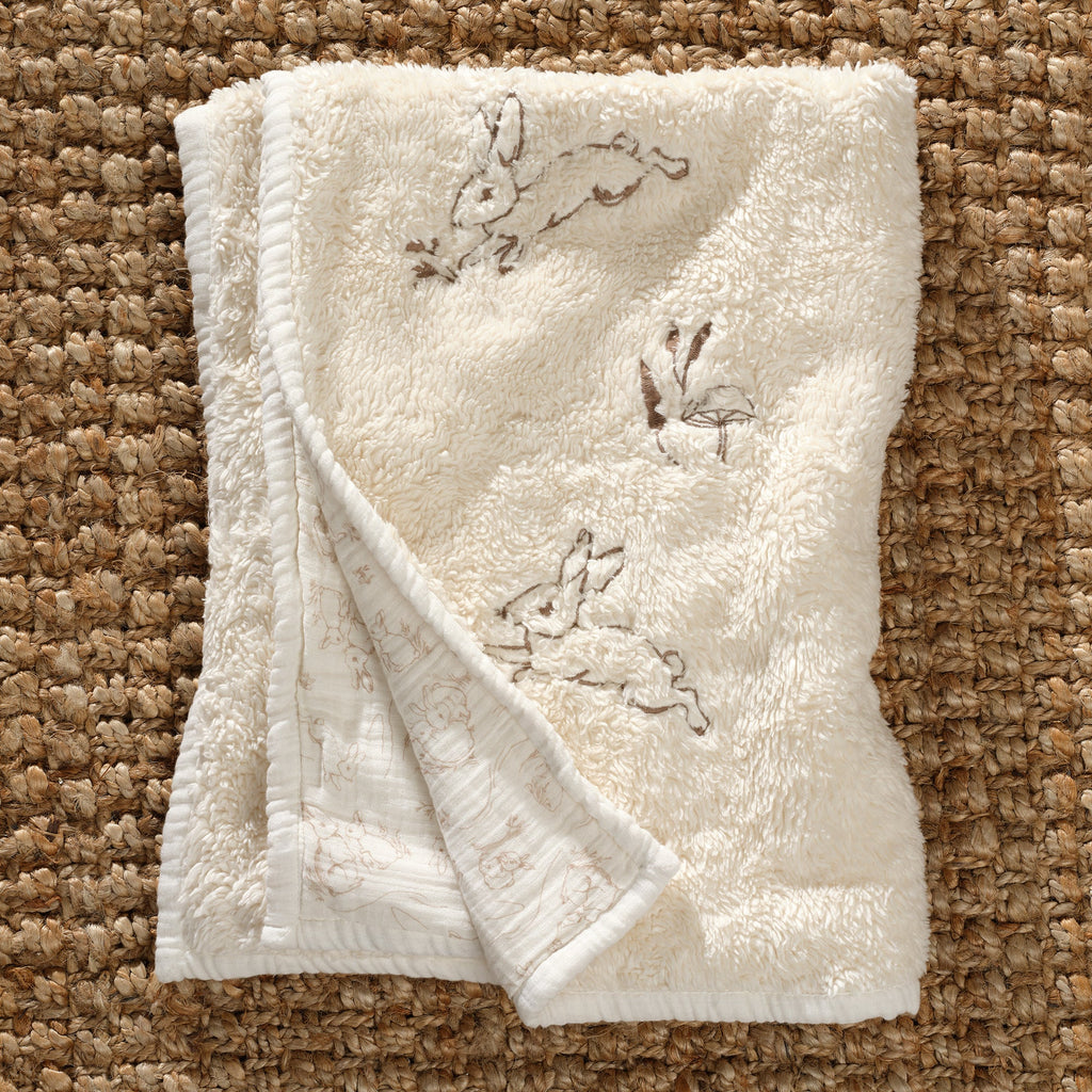 Signature Organic Bunny Coverlet Baby Blanket