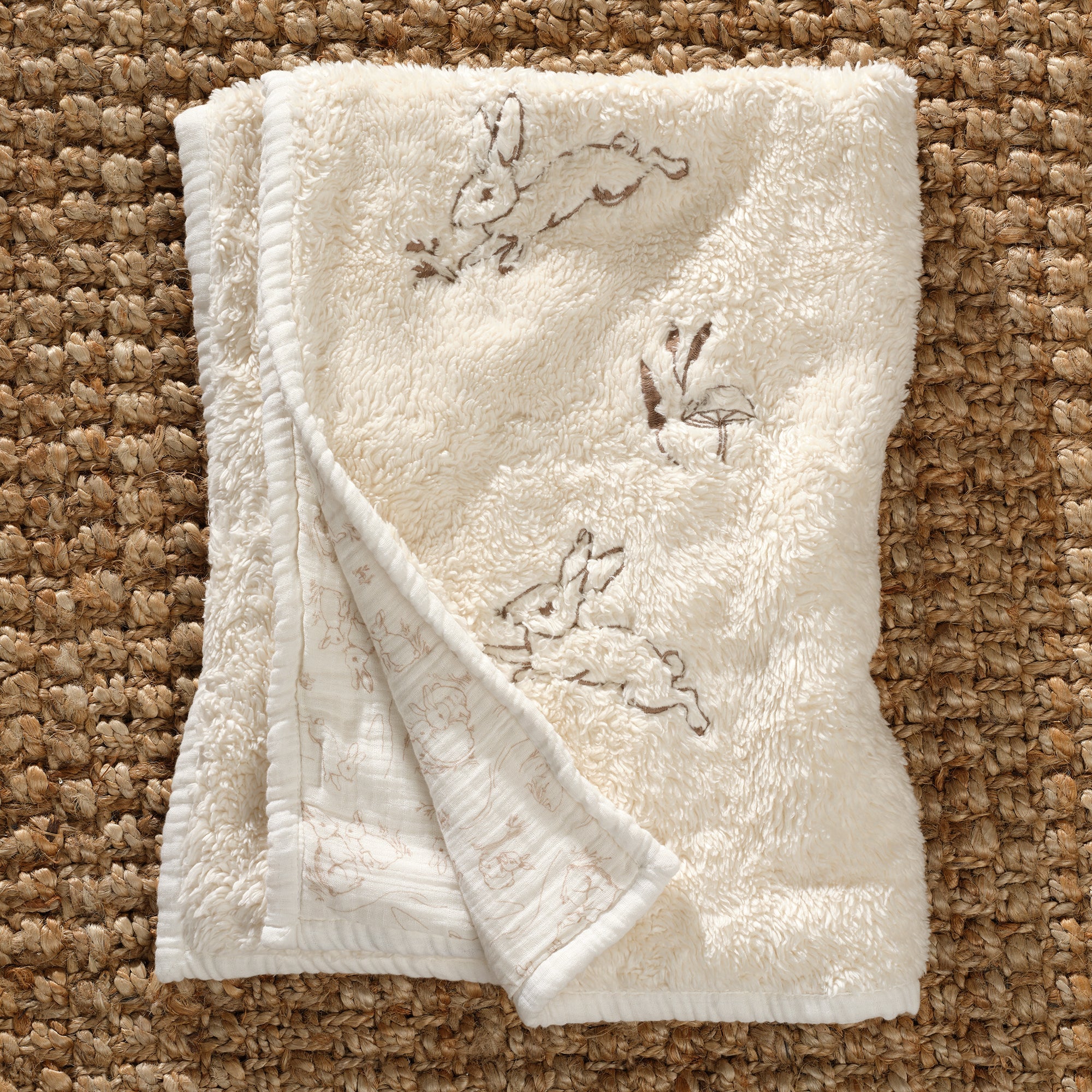 Signature Organic Bunny Coverlet Baby Blanket