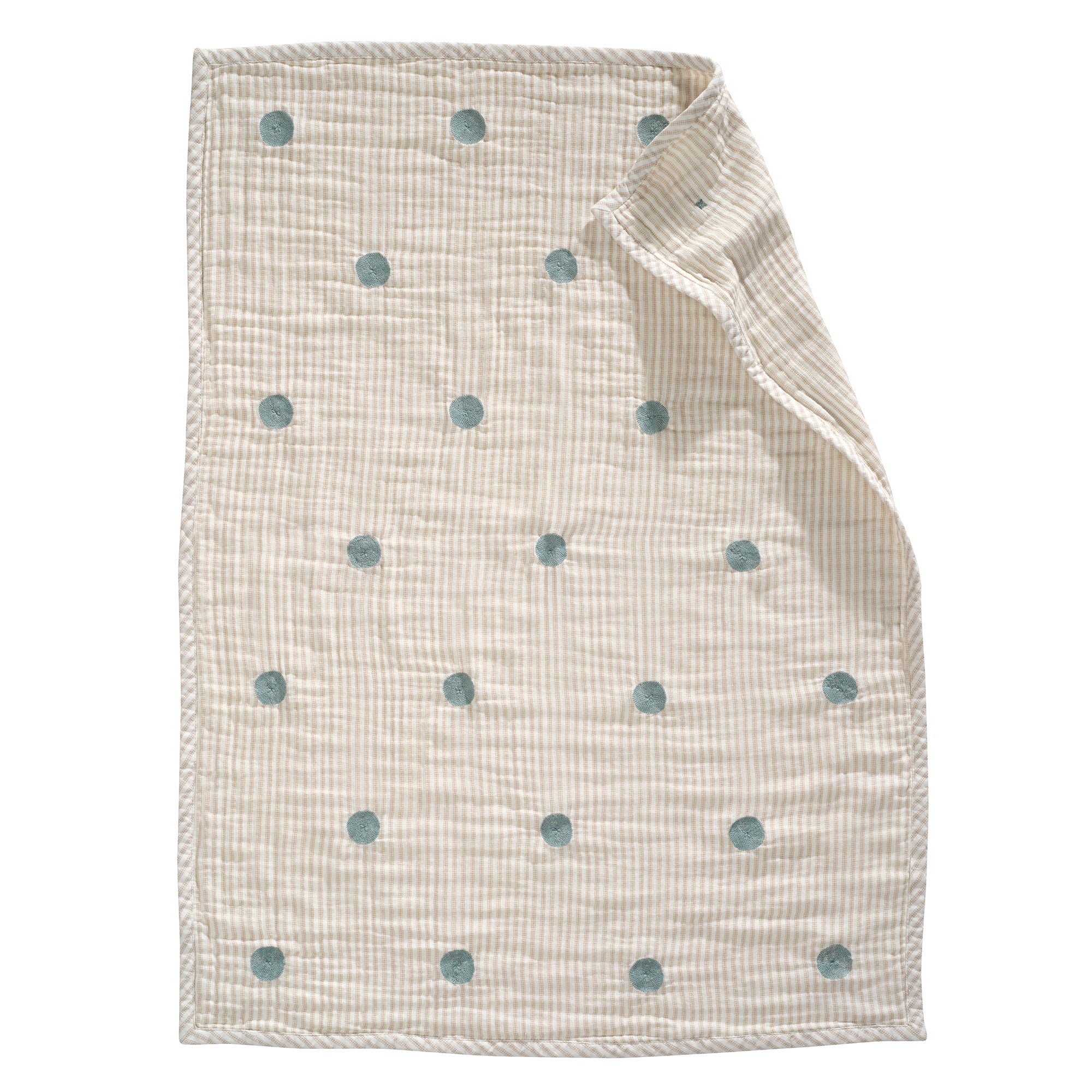 Signature Organic Embroidered Dot Crib Coverlet