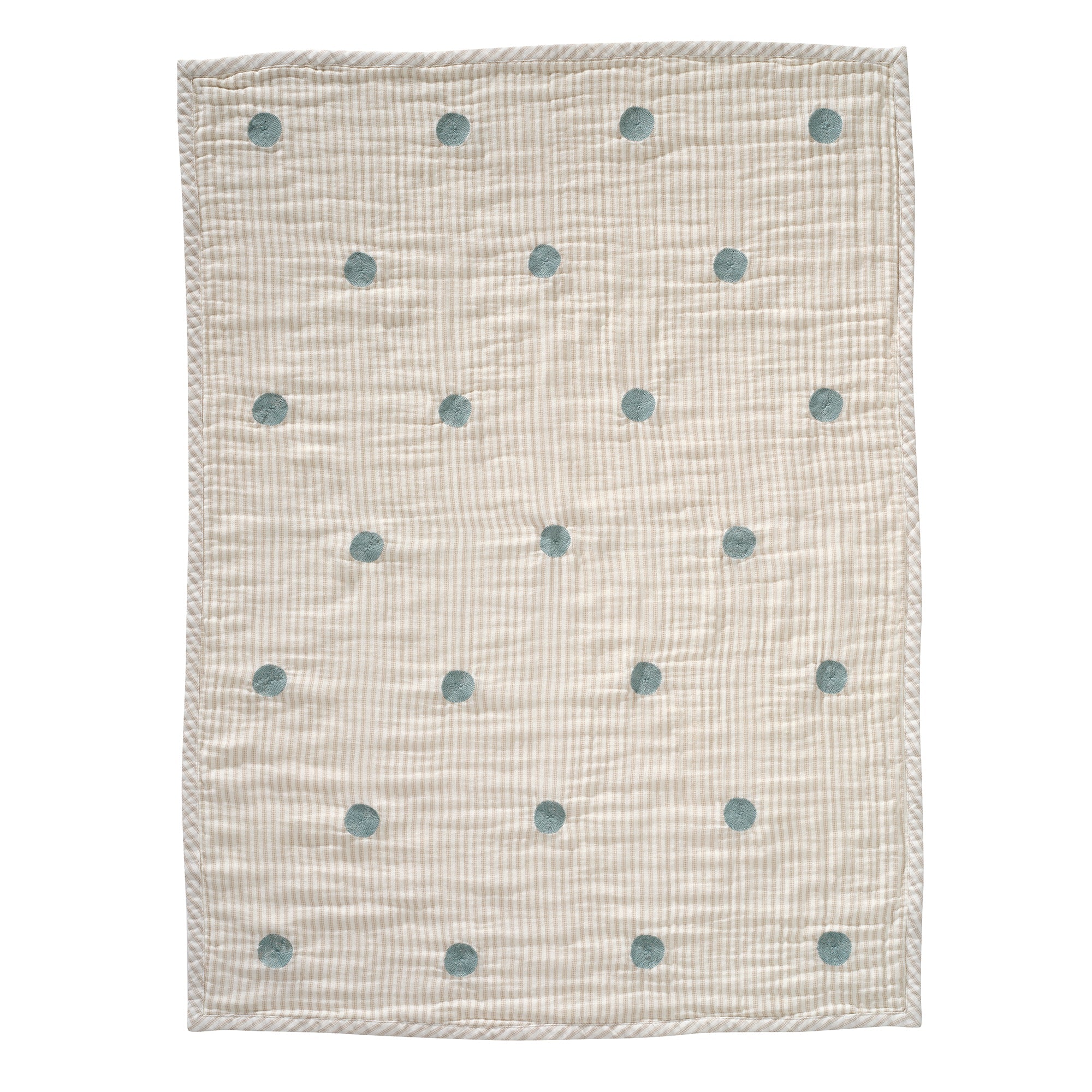 Signature Organic Embroidered Dot Crib Coverlet