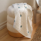 Signature Organic Embroidered Dot Crib Coverlet