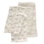 Signature Organic Lamb/Floral Swaddle Blankets