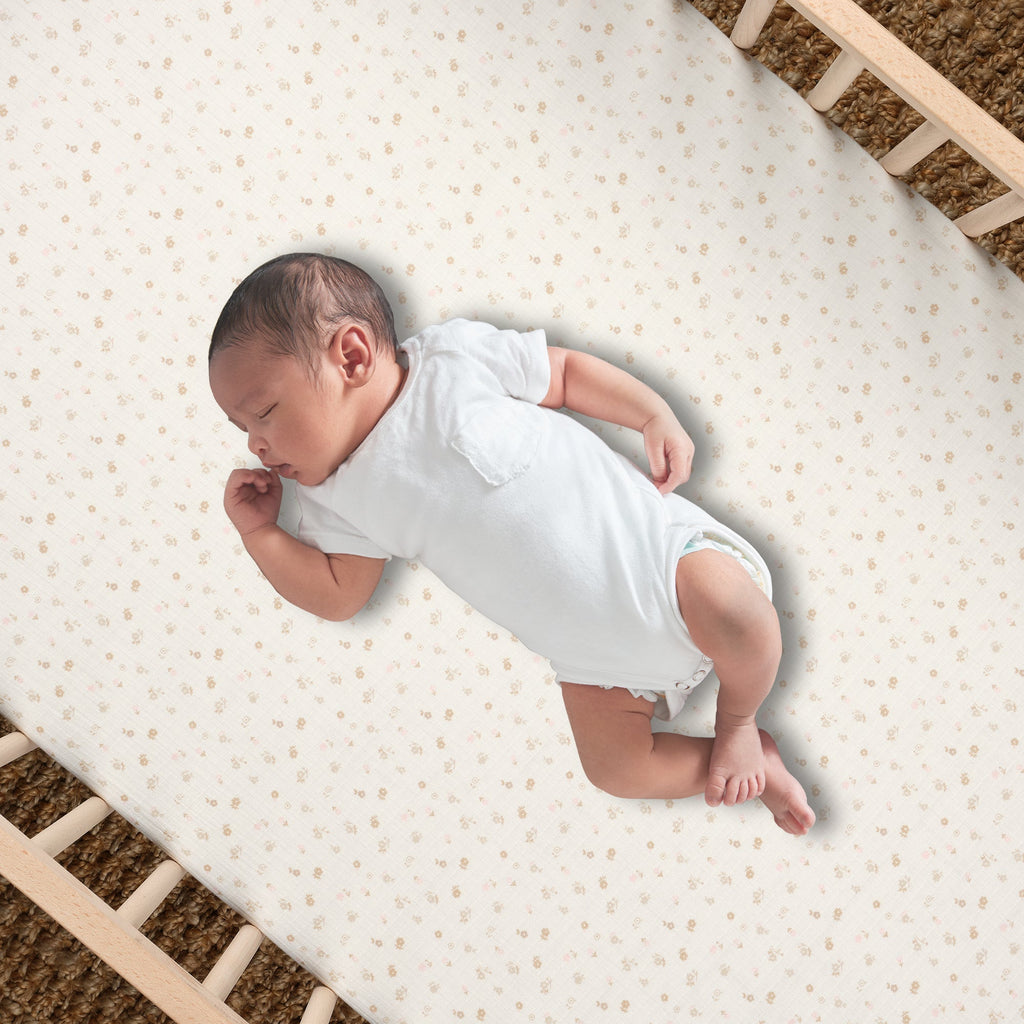Signature Organic Cotton Floral Fitted Crib Sheet
