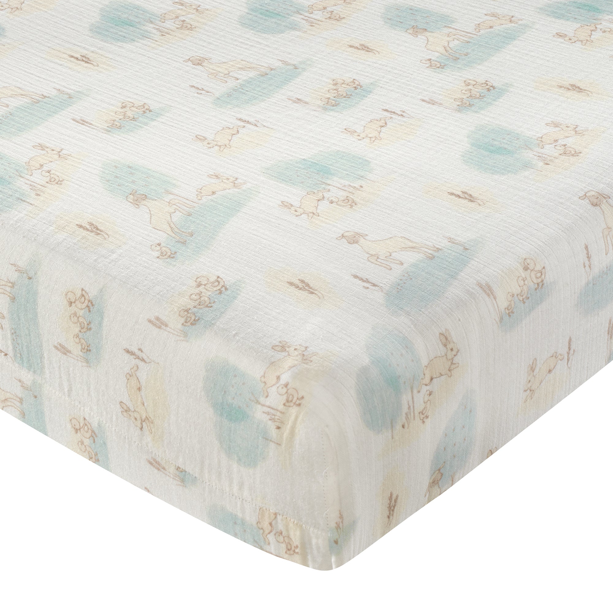 Signature Organic Cotton Meadow Fitted Crib Sheet