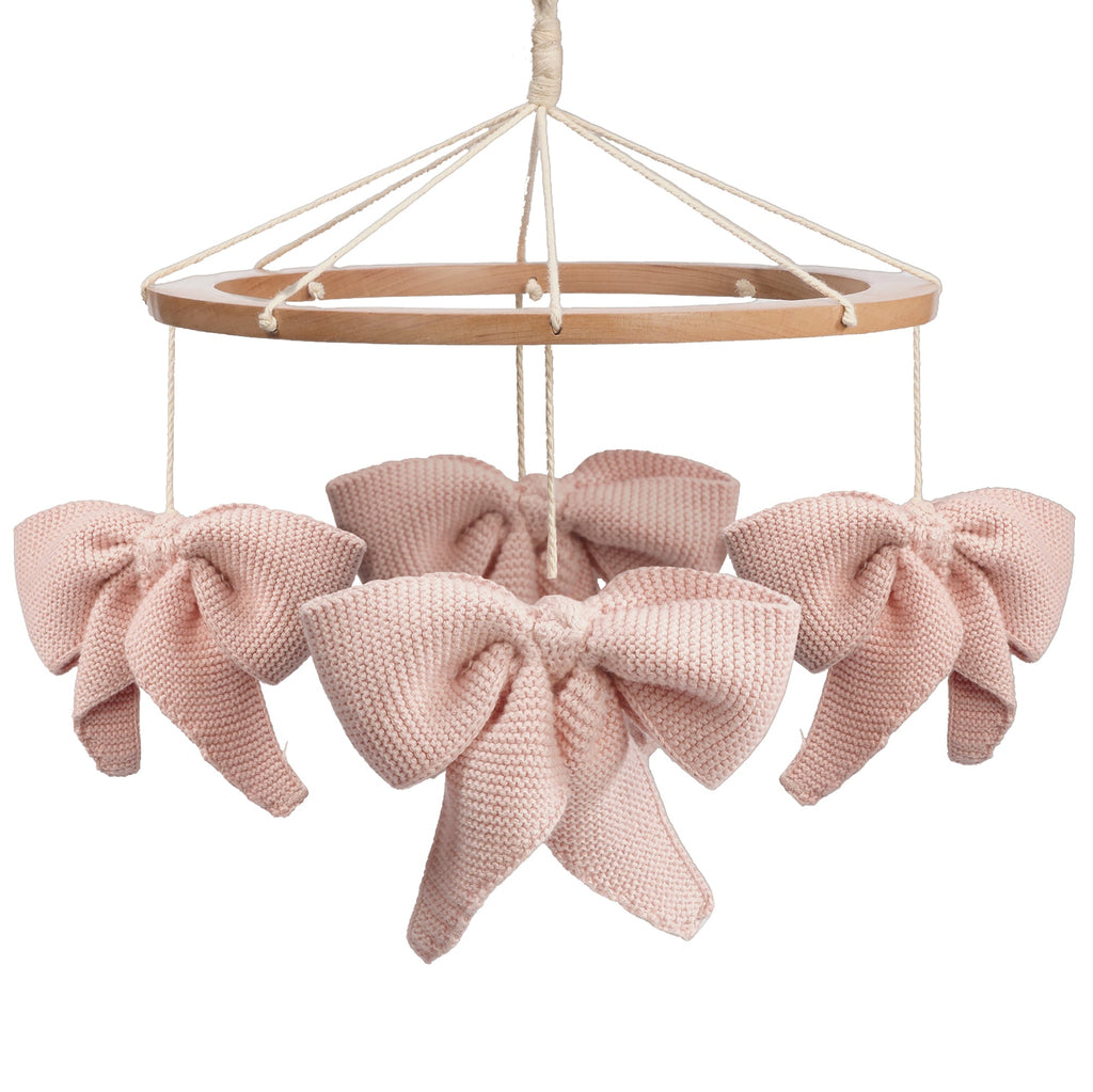 2-n-1 Organic Bow Musical Baby Crib Mobile